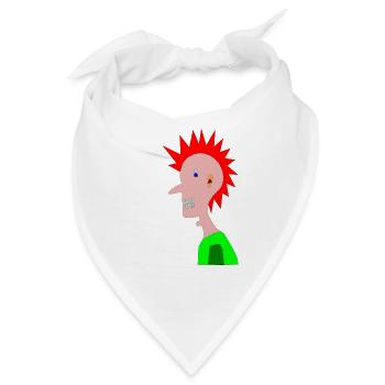 Cooler Punk, Punker - Bandana - Weiß - Vorne