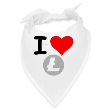 Crypto Love Lite Coin. - Bandana - Weiß - Vorne