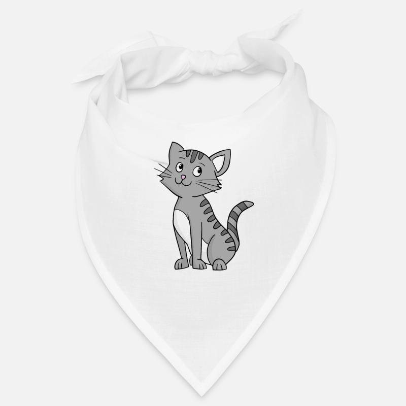 Graue Katze Bandana