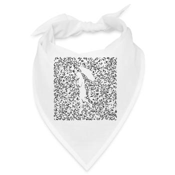 Regen ornamentalen Ornament - Bandana - Weiß - Vorne