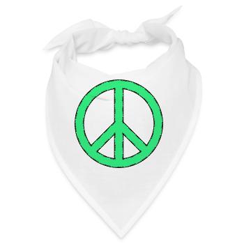 Peacezeichen - Bandana - Weiß - Vorne