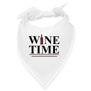 Wine Time - Bandana - Weiß - Vorne