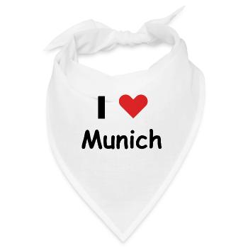 I Love Munich - Bandana - Weiß - Vorne