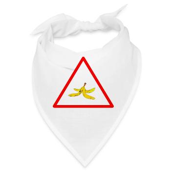 Achtung Bananenschale - Bandana - Weiß - Vorne
