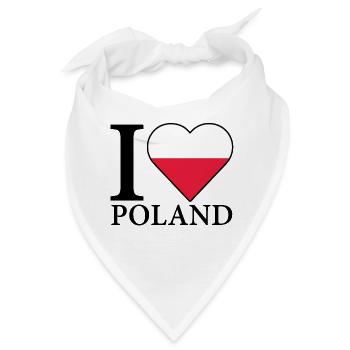 I <3 Poland I love Poland - Bandana - Weiß - Vorne