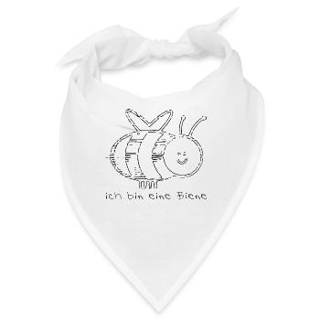 ich bin eine Bien - Bandana - Weiß - Vorne