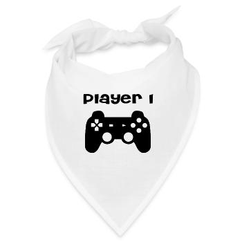 Player 1 - Bandana - Weiß - Vorne