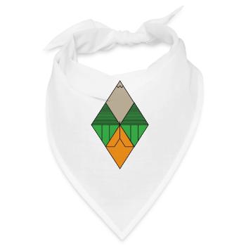 Diamant-Grafik - Bandana - Weiß - Vorne
