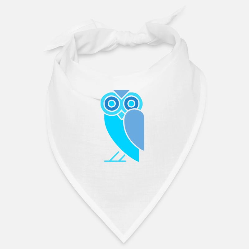 Eule - Bandana - Weiß