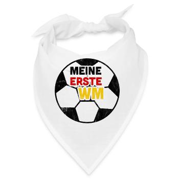 Weltmeisterschaft Deutschland WM Kinder Baby - Bandana - Weiß - Vorne