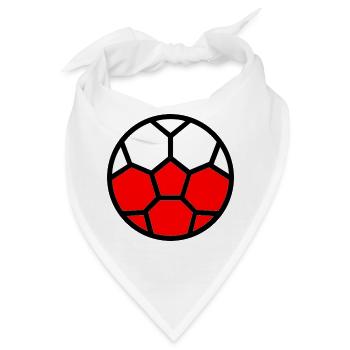 Fußball WM Flagge Polen Weltmeisterschaft - Bandana - Weiß - Vorne
