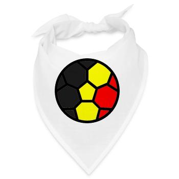 Fußball WM Flagge Belgien Weltmeisterschaft - Bandana - Weiß - Vorne