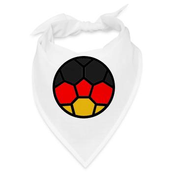 Fußball WM Flagge Deutschland Weltmeisterschaft - Bandana - Weiß - Vorne