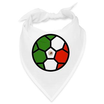 Fußball WM Flagge Mexiko Weltmeisterschaft - Bandana - Weiß - Vorne