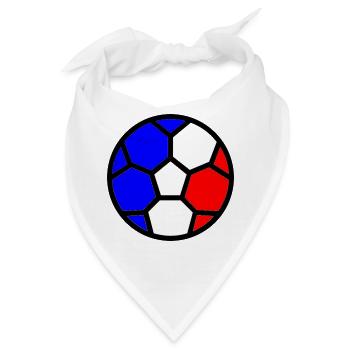 Fußball WM Flagge Frankeich Weltmeisterschaft - Bandana - Weiß - Vorne