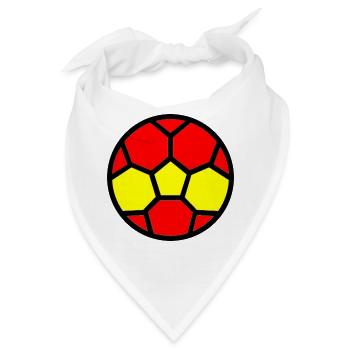 Fußball WM Flagge Spanien Weltmeisterschaft - Bandana - Weiß - Vorne