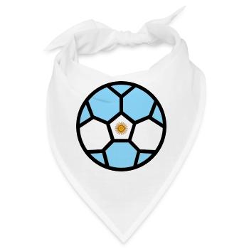 Fußball WM Flagge Argentinien Weltmeisterschaft - Bandana - Weiß - Vorne