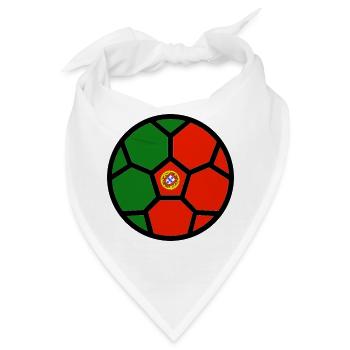 Fussball WM Flagge Portugal Weltmeisterschaft - Bandana - Weiß - Vorne