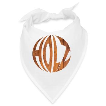 Holz Kugel Holzkugel - Bandana - Weiß - Vorne