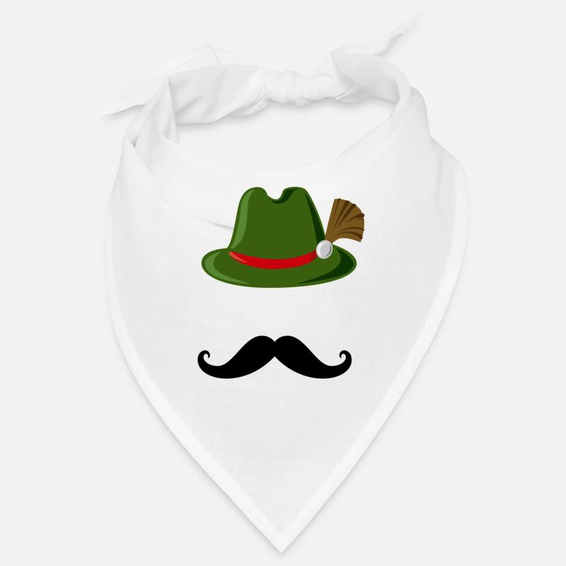Bavarian Gambsbarthut with Mustache gift Bandana