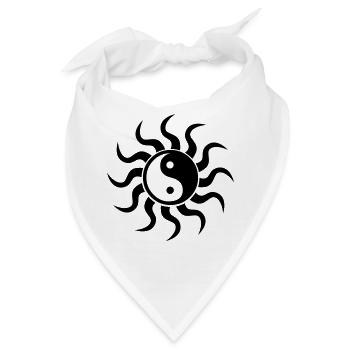 Yin Yang Vektor - Bandana - Weiß - Vorne