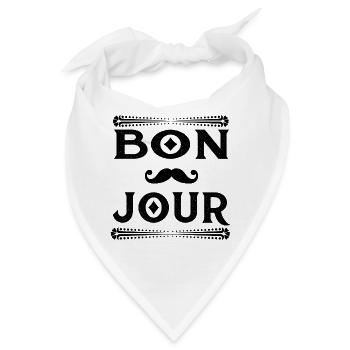Bon Jour - Bandana - Weiß - Vorne