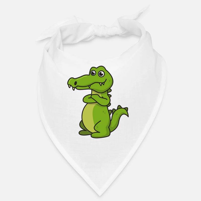 Krokodil Comic Geschenk Kroko Kind Echse Tier Nil Bandana