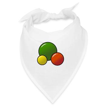 Bunte Kugeln - Bandana - Weiß - Vorne