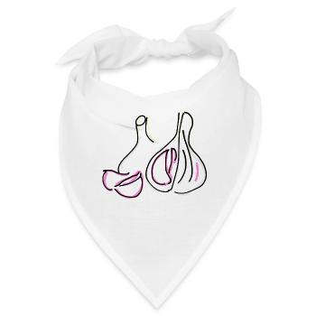 Knoblauch - Bandana - Weiß - Vorne