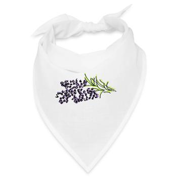 Lavendel - Bandana - Weiß - Vorne