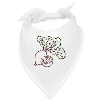 Rote Beete - Bandana - Weiß - Vorne