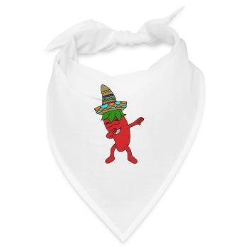 Chilli Mexiko Dab Dabbing chilli scharg spicy new - Bandana - Weiß - Vorne