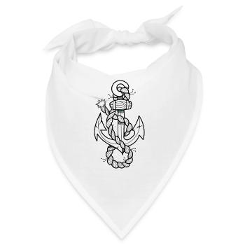 Cooler Anker - Bandana - Weiß - Vorne