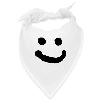 smiley - Bandana - Weiß - Vorne