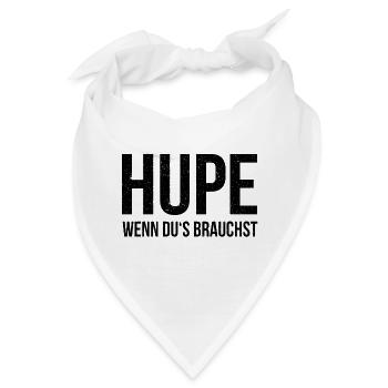 Lustige Witzige Versaute Sprüche Hupe - Bandana - Weiß - Vorne