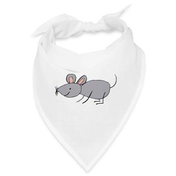 Maus - Bandana - Weiß - Vorne