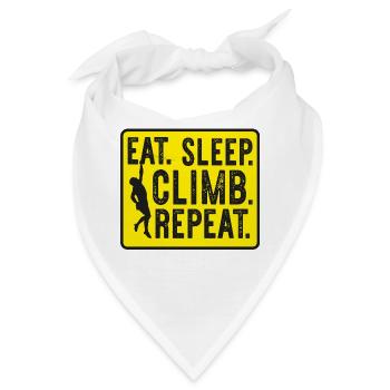 Freiklettern – Klettern – Sport - Hobby - Bandana - Weiß - Vorne