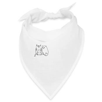 Kätzchen - Bandana - Weiß - Vorne