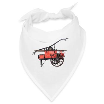 Spritzenwagen Feuerwehr Oldtimer - Bandana - Weiß - Vorne
