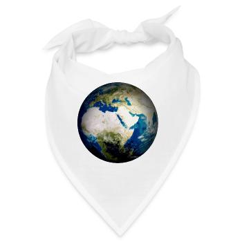 Planet Erde - Bandana - Weiß - Vorne