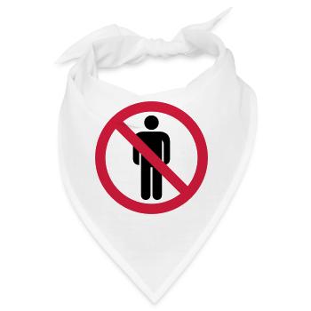 verboten dagegen hinweis schild hass menschen leut - Bandana - Weiß - Vorne