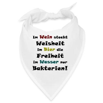 Im Bier steckt Freiheit! - Bandana - Weiß - Vorne