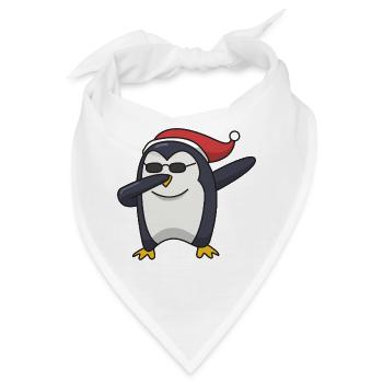 Pinguin dabbing Weihnachten Geschenk Hip Hop cool - Bandana - Weiß - Vorne