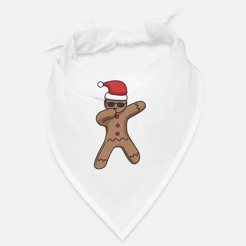 Gingerbread man dabbing Christmas gift cap Bandana