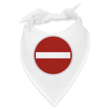 Einfahrt verboten! - Bandana - Weiß - Vorne