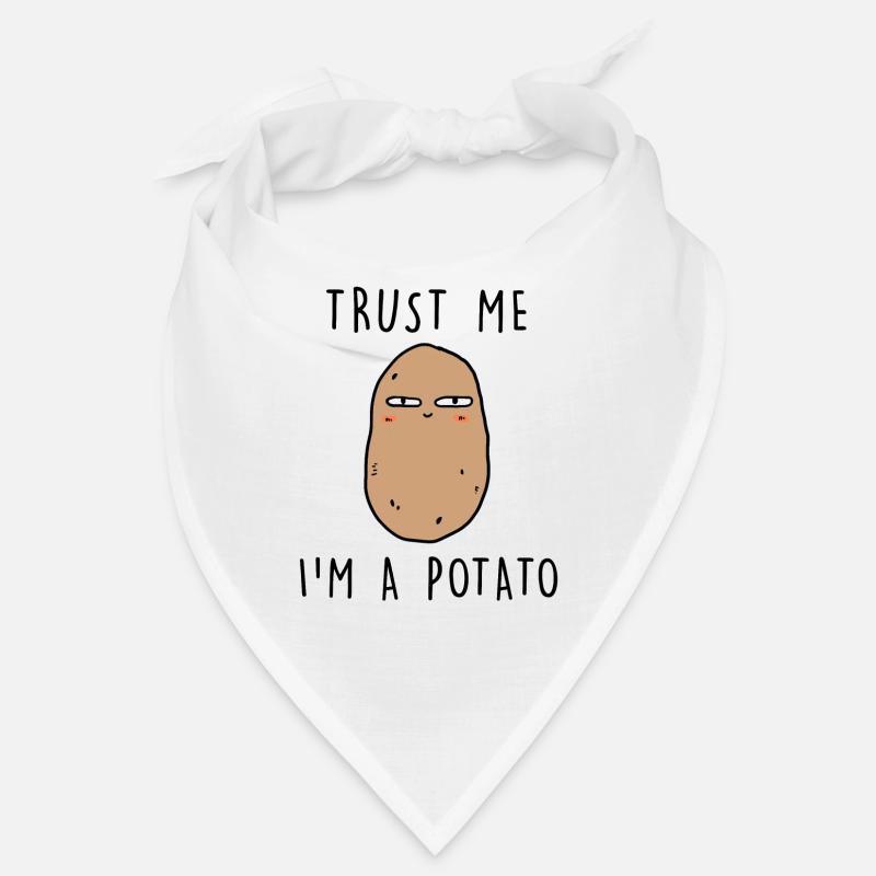 TRUST ME IM A POTATO - Bandana - Weiß