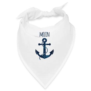 Anker Moin blau - Bandana - Weiß - Vorne