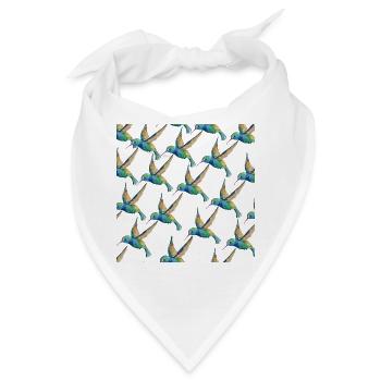 Kolibri-Muster-Vogel-Liebhaber-Geschenk-Entwurf - Bandana - Weiß - Vorne