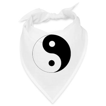 Ying Yang - Bandana - Weiß - Vorne