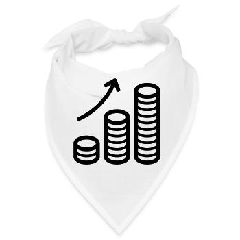 Rendite Geld Zinsen Wachstum - Bandana - Weiß - Vorne